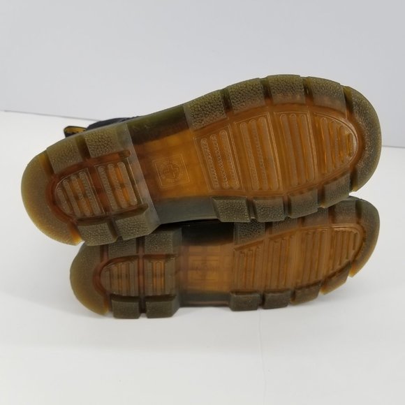 Dr. Martens Doc Combs J Combat Lace Up Boots Canvas Zip Black Youth Kids Size 1 - Picture 7 of 9